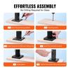 SucceBuy Glass Clamp 4PCS Square Glass Railing Bracket for 0.31 "-0.47 "Tempered Glass 0.12”Thick for Balcony Garden Deck Stair