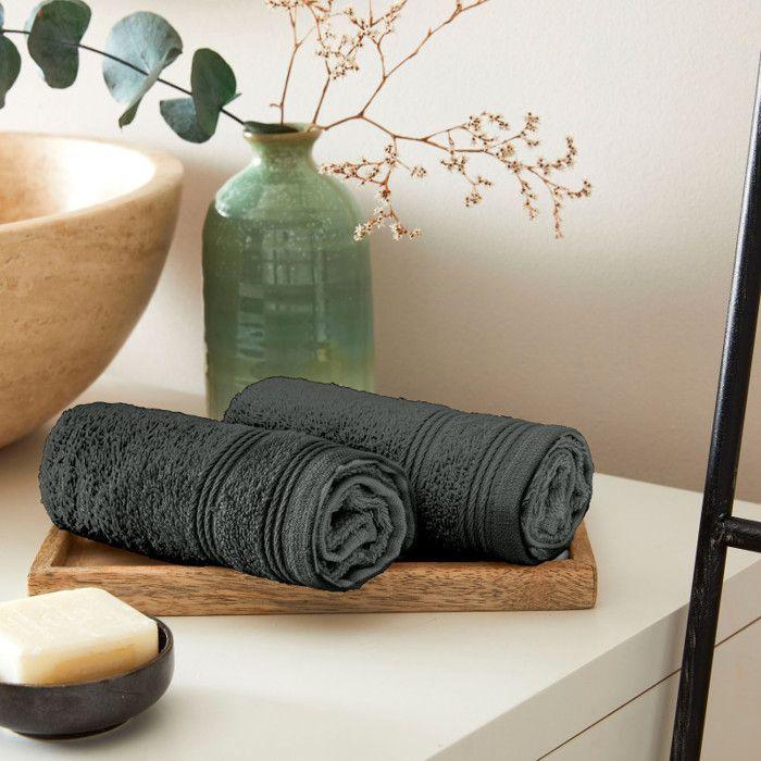 Set of 2 "Spa" Guest Towels 30 X 50 Cm / 400 Gr/m² - "Spa" Slate