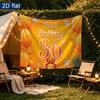 Orange 36th Balloon Birthday Backdrop 1pc - Room Wall Decor