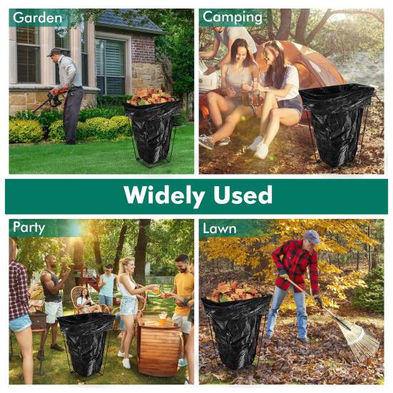 Подставка для держателя мешка для листьев, конструкция, уменьшающая проливание, наружная металлическая рама для мешка для мусора, складная