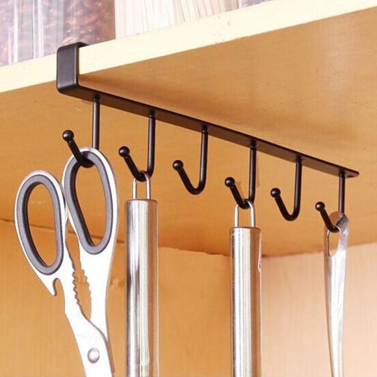 Kitchen Storage Rack Cupboard Hanging Hook Hanger Chest Organizer Mug Holder