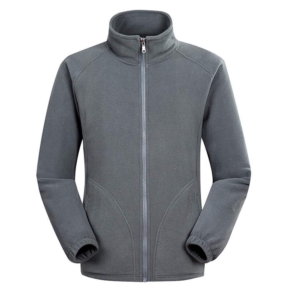 Мужской зимний стильный двойной флисовый свитер с воротником-молнией и пальто