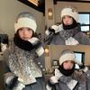 Women's Winter Knit Hat, Scarf & Gloves Set - Korean Style Warm Wool Ensemble