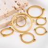 10Pcs 20Pcs Stainless Steel Hollow Double Hole Circle Charms Pendant Bracelet Cabochon Tray Bezel Blank Settings Jewelry Making