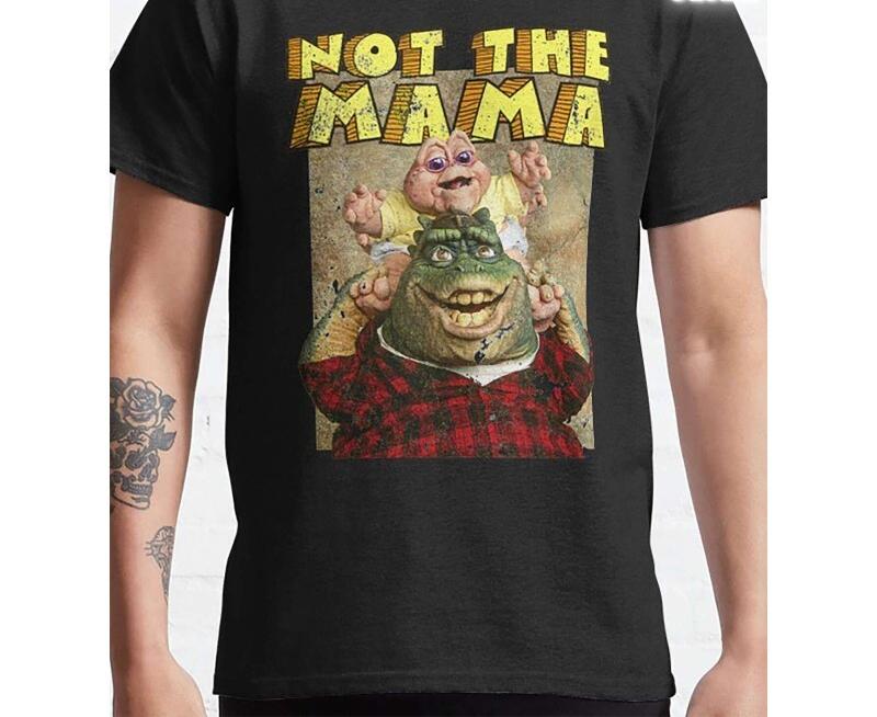 Европейские размеры Мужская футболка "Chill Essential Mens Not The Mama" с принтом "Зеленый Монстр и Тропический Мультяшный" - Ретро Заявление Футболка,