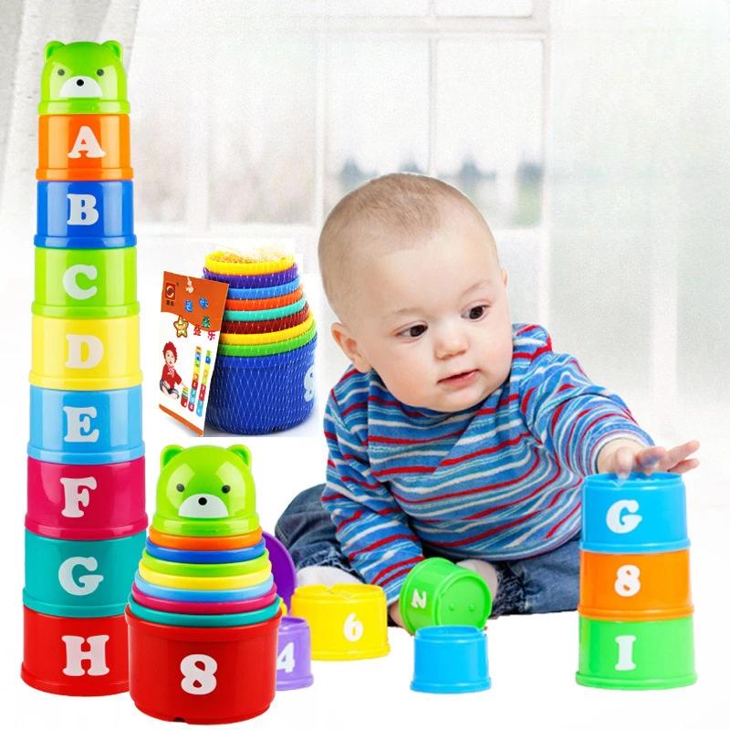 Kid Brain Response Battle Fold Cup Hand Speed Competition Fold Cup Child Stack Game Early Education Puzzle Train Board Games Toy