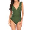 Пляжный плавательный модный сексуальный однотонный купальник