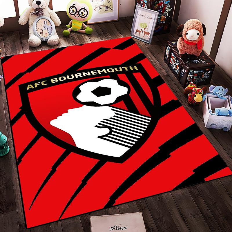Football Club Badge Design Rug - Non-slip rug suitable for living room and bedroom sofas