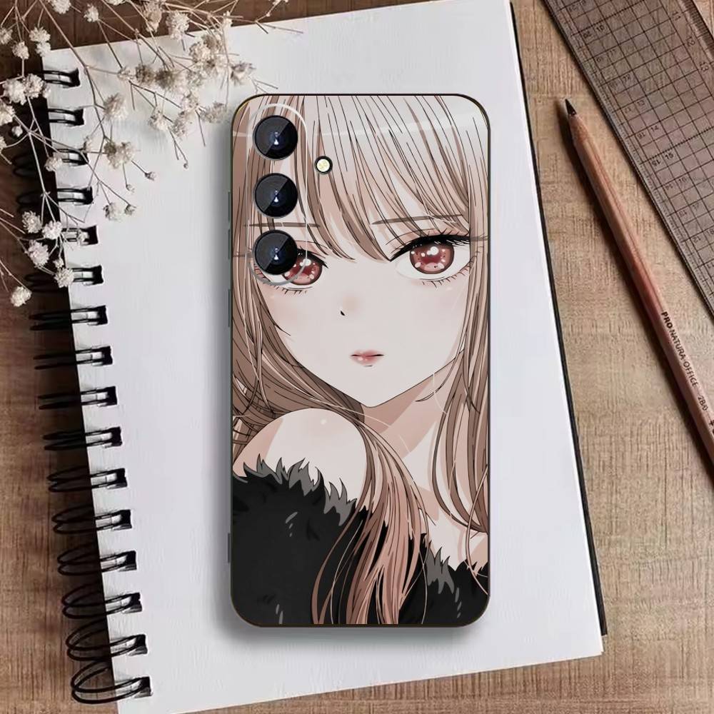 Чехол для телефона H-Darling Marin Kitagawa Colorful Silver для Samsung Galaxy A73, A72, A71, A70, A52, A51 и других, мягкое черное покрытие