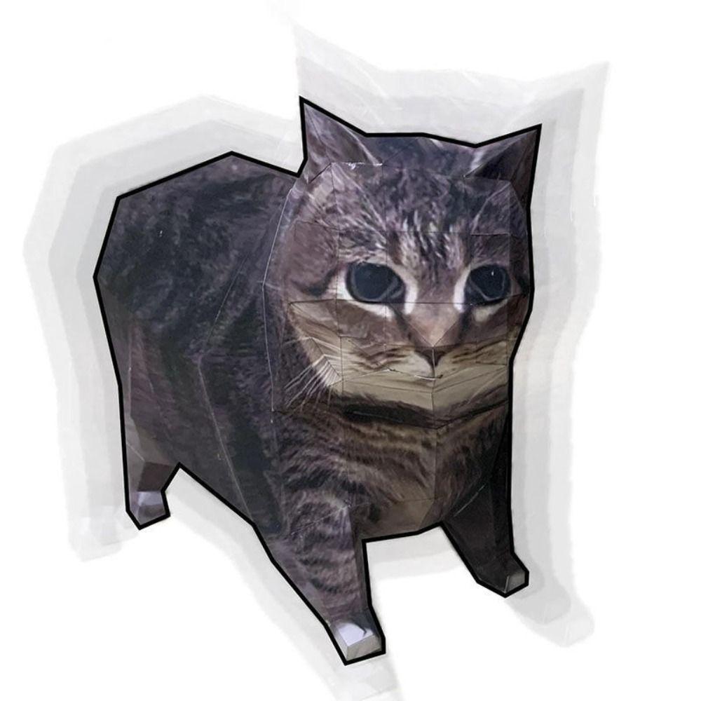 Вращающийся Кот Кот Бумажная Модель Oiiao Кот Мурлыкающий Бумажная Модель Смешной 3D Складной Бумажный Кот Сделай Сам Бумага