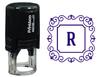 Printtoo Alphabet R Monogram Initial Square Swirl Border Self Inking Rubber Stamp Office