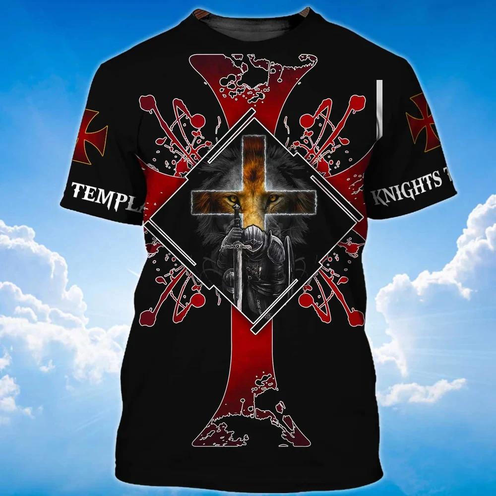 Retro Warrior United Kingdom British UK Britain England Knights Templar MMA Boxing Muay Thai T-shirt 3D Print Unisex Training Fitness Workout Sport