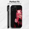 Чехол для телефона Аниме ZERO TWO Для iPhone17,16,15,14,13,12 Plus,Max Мягкий Силиконовый Черный Чехол