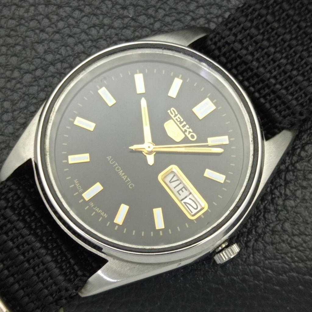 Б/У винтажные мужские часы SEIKO 5 AUTOMATIC 6119C из Японии с черным циферблатом a433861-2 R119-a433861