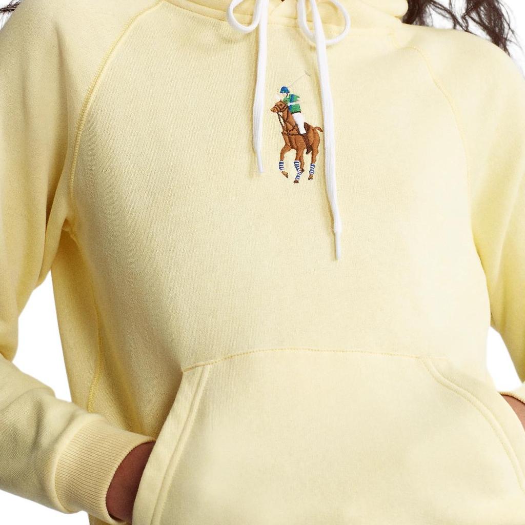 Polo Ralph Lauren FW24 Худи из флиса с вышивкой логотипа Big Pony для женщин, желтый WMPOKNIN6820251-700