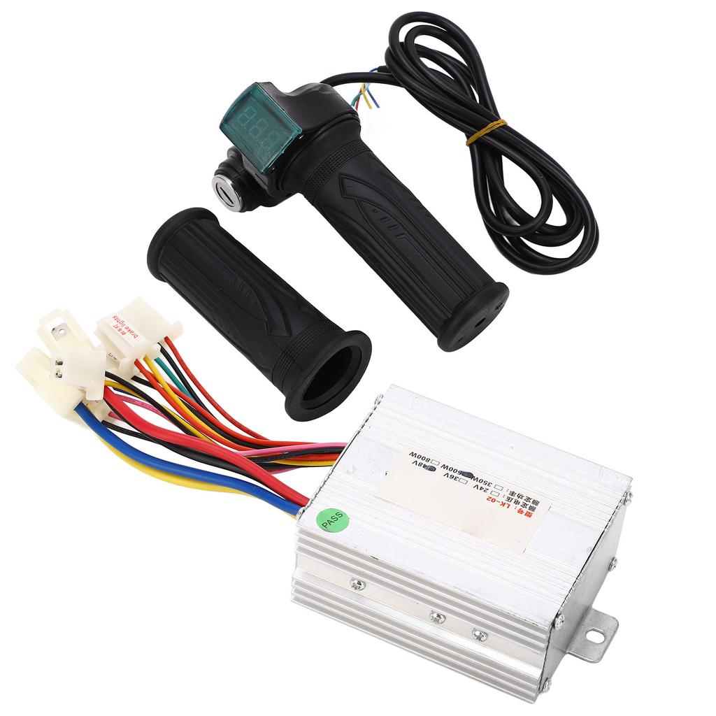 Bike Controller Power Display Throttle Grip Electric Bike Brushed Controller Kit for Tricycle