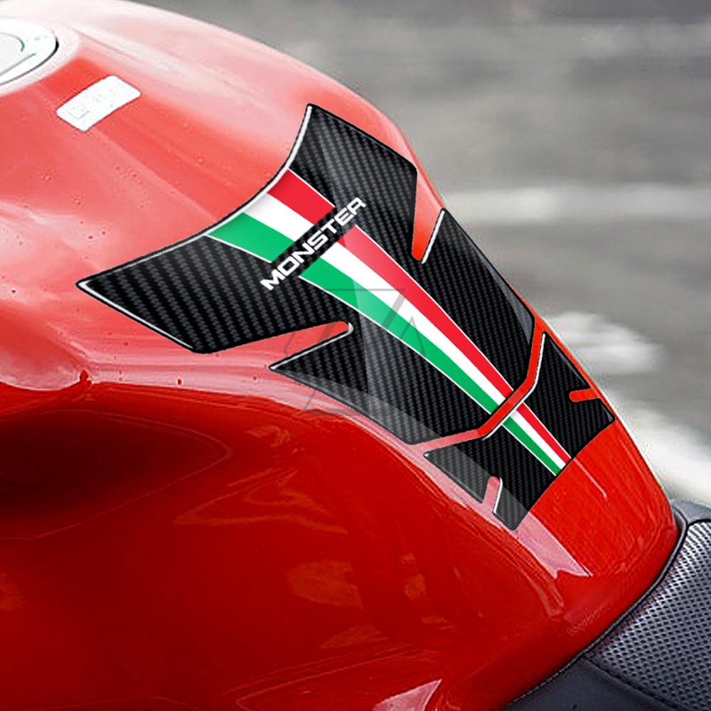 Для Ducati Monster 600 620 695 750 800 900 1000 3D Смола Карбоновый вид мотоциклетная накладка на бензобак защитные наклейки