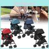 Solid Color Four Wheeled Baby Stroller Lightweight Foldable Convertible Seat