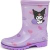 Girls' Kuromi Honey Heart Rain Boots 10011, a Popular Character In Korea