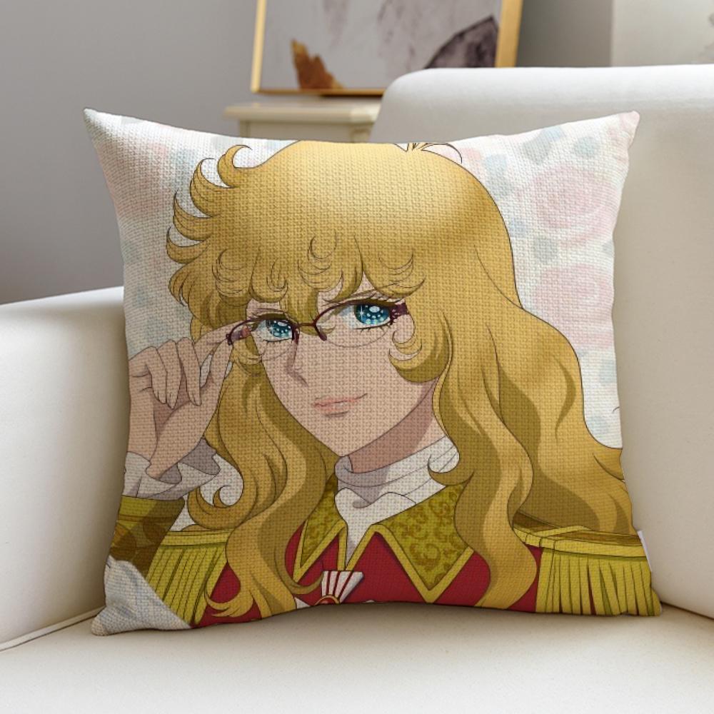The RRose of VersaillesS Cushion Cover Breathable and skinfriendly linen pillowcase square removable and washable cushion