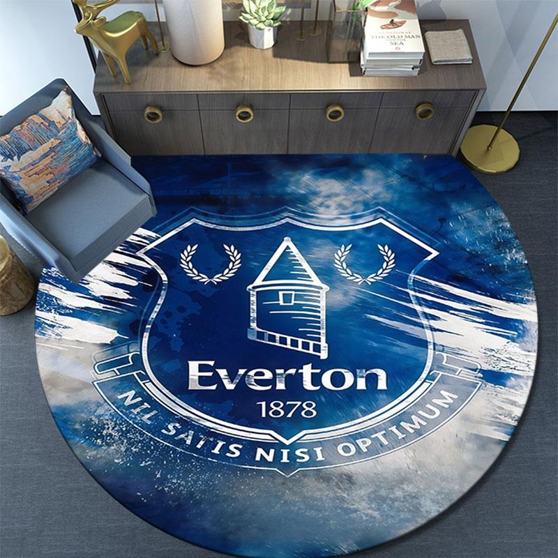 Everton FC pattern round rug,Carpet Rug for Living Room Bedroom Playroom ,Non-slip Floor Mat,Holiday Gifts and Birthday Gifts.
