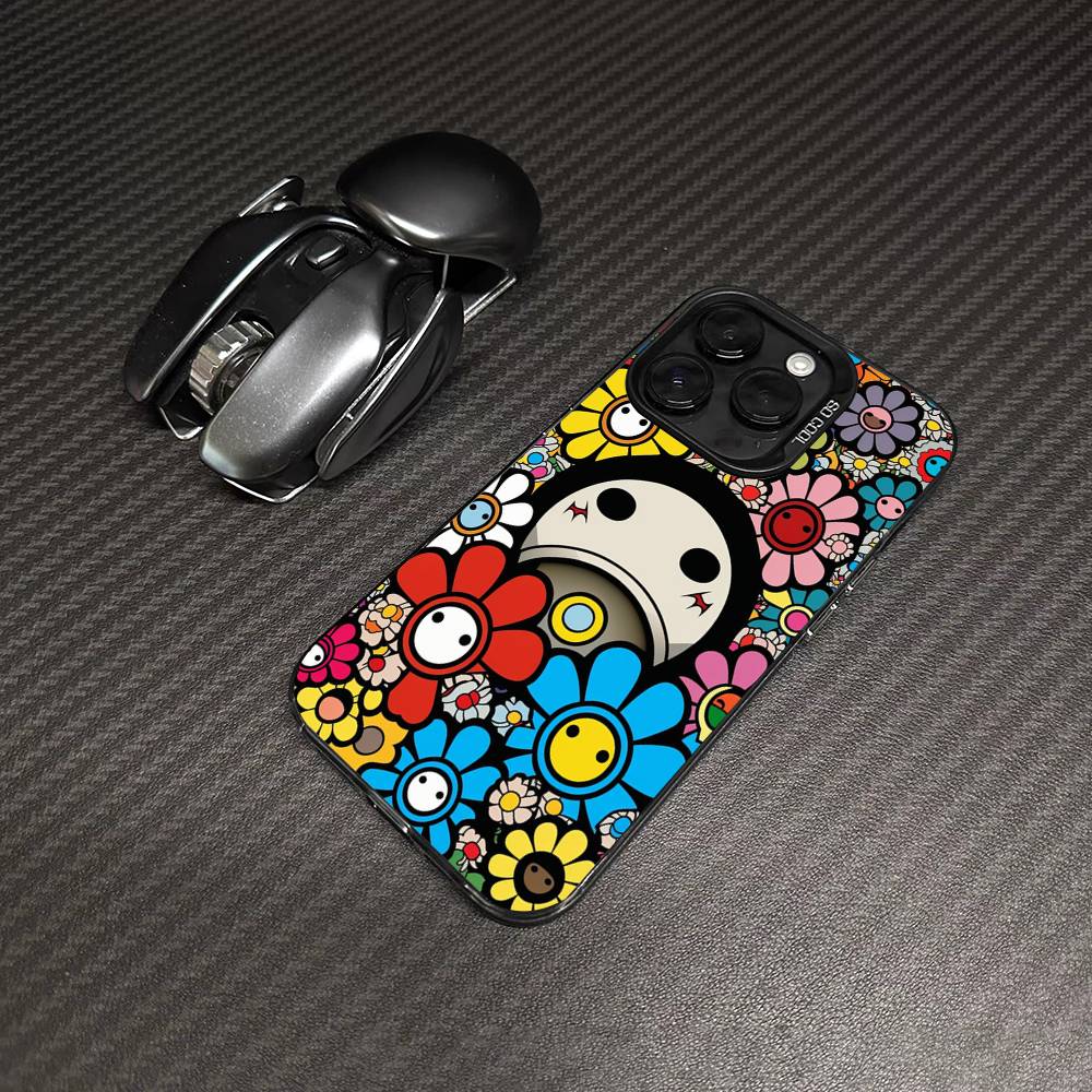 Японские Художники M-murakami T-takash Искусство Красочный Красочный Чехол для Телефона Для iPhone 17 16 15 14 13 12 11 Pro Max Plus Матовый Чехол