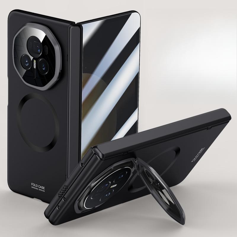 Business-friendly HONOR Magic V3 Phone Case Folding Matte Honor Magnetic Lens Stand Spring Hinge Sleeve