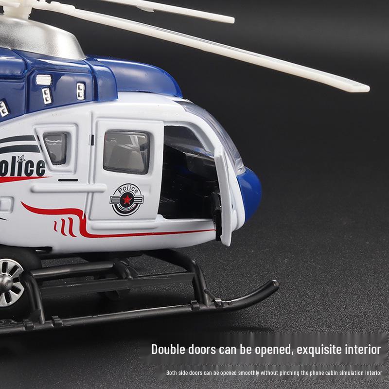 Helicopter Toy Model with Lights, Music, and Spinning Propeller