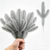 Three-Pronged 3D Pine Needle Christmas Tree Decoration and Wreath Accessory - Artificial Greenery and Floral Decor.