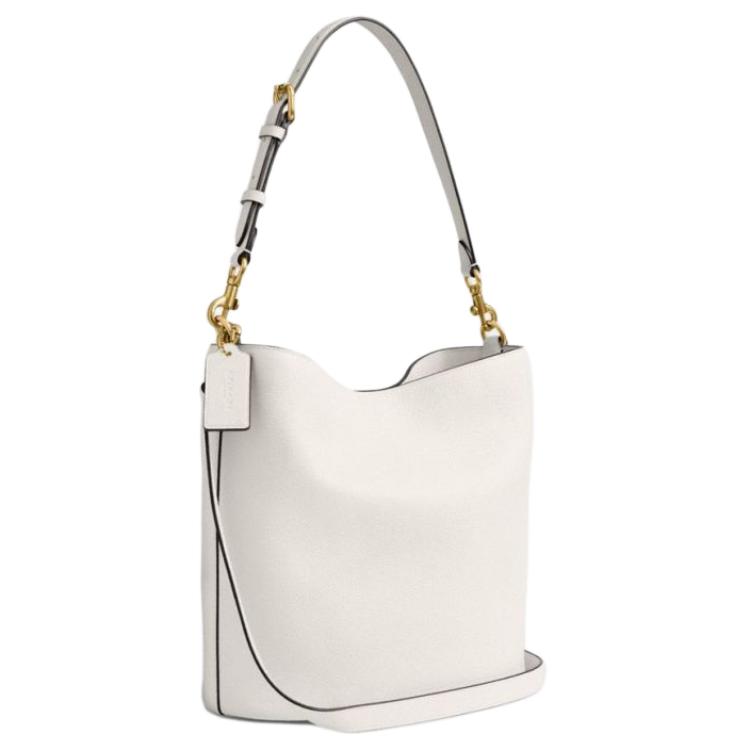Coach Willow 28 Logo Lock Bucket Bag Women Shoulder Bag White CW624-B4HA