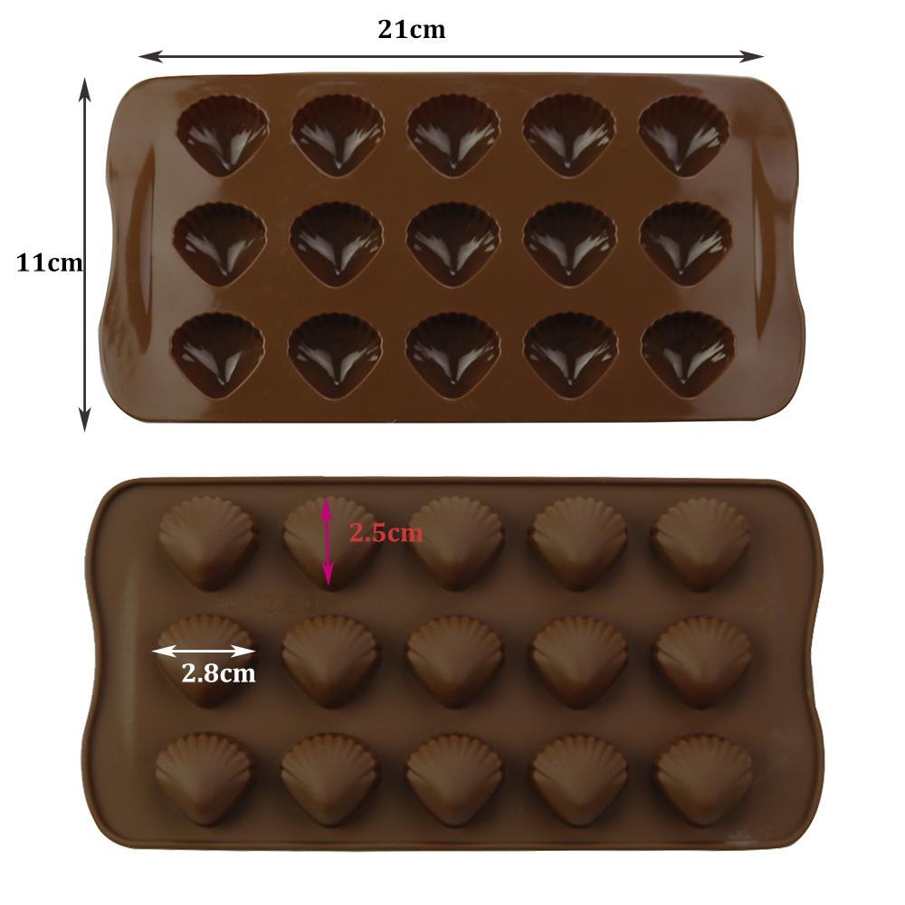 1Pcs Silicone Chocolate Mold Love Shell Star Lollipop Leaves Small Dinosaur Elliptical Robot Silicone Cake Mold Baking Equipment