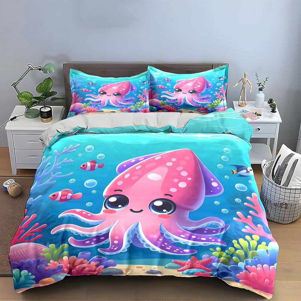"Playful oceanic wonderland" Bedding sets Duvet covers Pillowcases(1* Duvet Cover 2* Pillowcases without duvet insert)