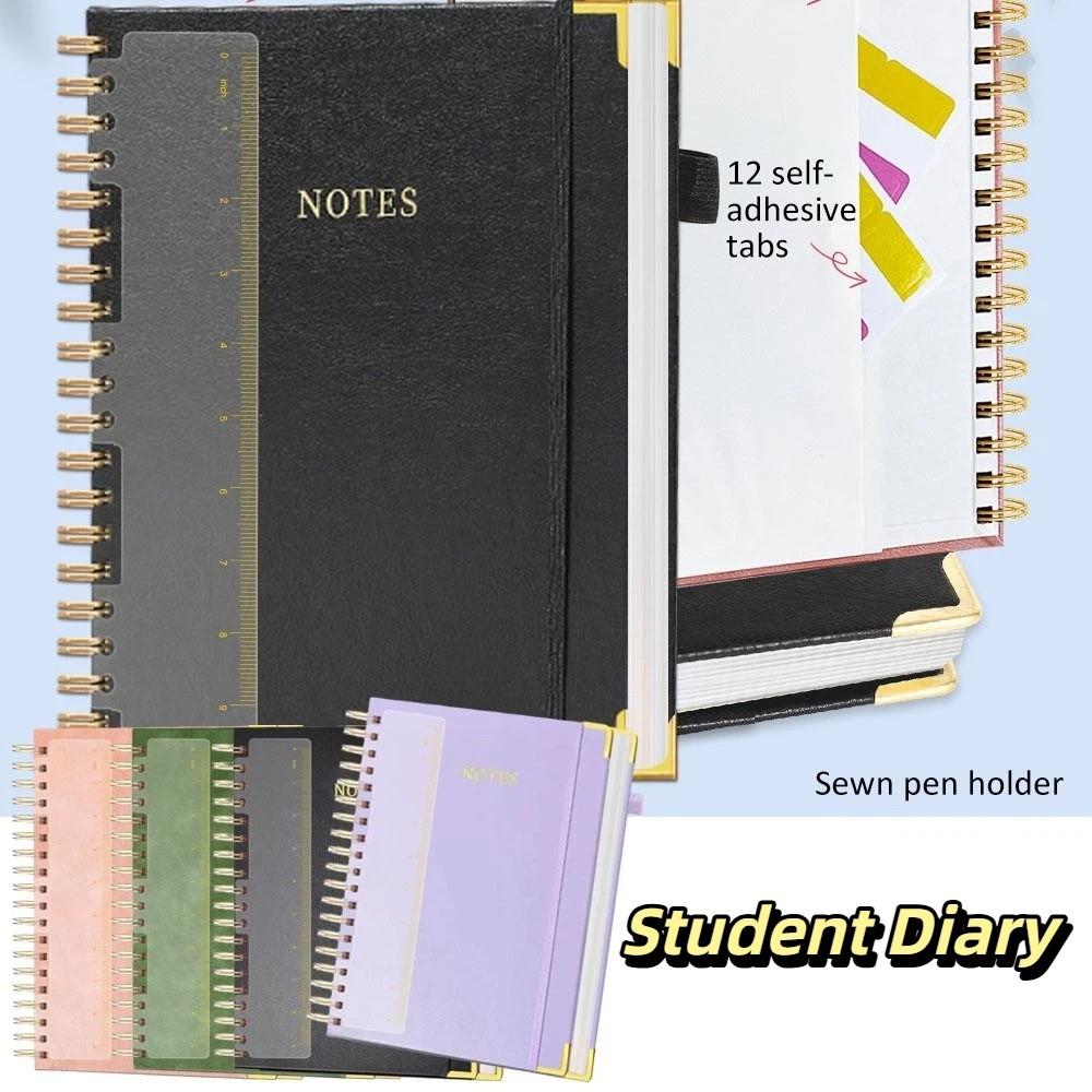 300 Pages PU Leather Notebook Thick Paper Paper Journal Portable Business Notebook School Use