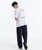 MUCENT Signature Back Round Logo Loose Fit Short Sleeve T-Shirt (White)