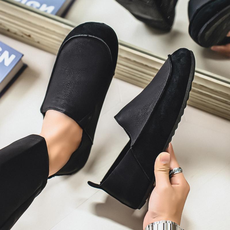 Мужские ретро мокасины Обувь Мода Повседневные слипоны Балетки Обувь для вождения Черные Хаки Обувь с широким носком Большой размер