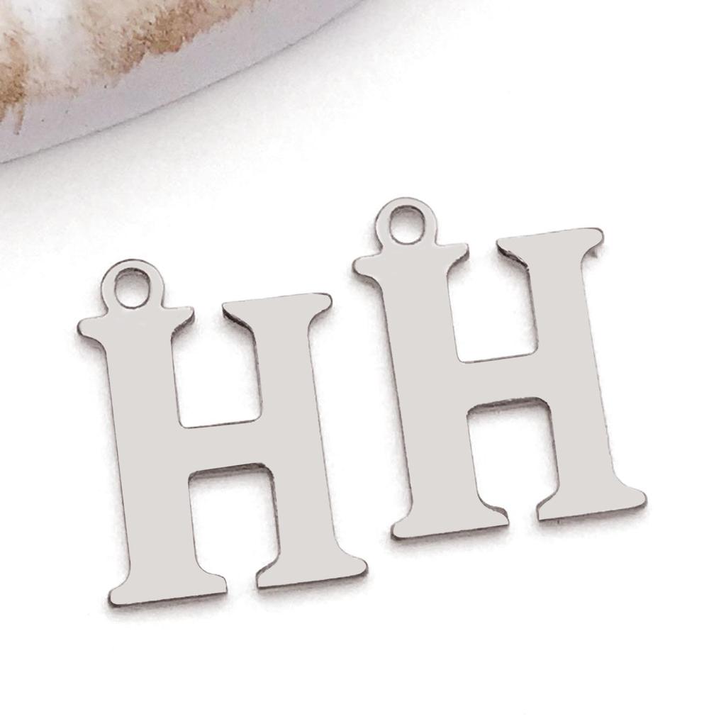 Подвески с буквами алфавита из нержавеющей стали, ювелирные аксессуары для самостоятельного изготовления ожерелий, браслетов и серег