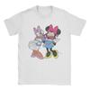 Daisy Duck & Minnie Mouse Portrait T-Shirt for Men Cartoon Vintage Cotton Tees Short Sleeve T Shirt Birthday Gift Merchandise