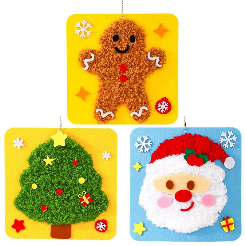 Рождественский набор для шитья, набор для шитья, поделки для начинающих, детские вышитые игрушки, нетканый материал для украшения дома на праздник