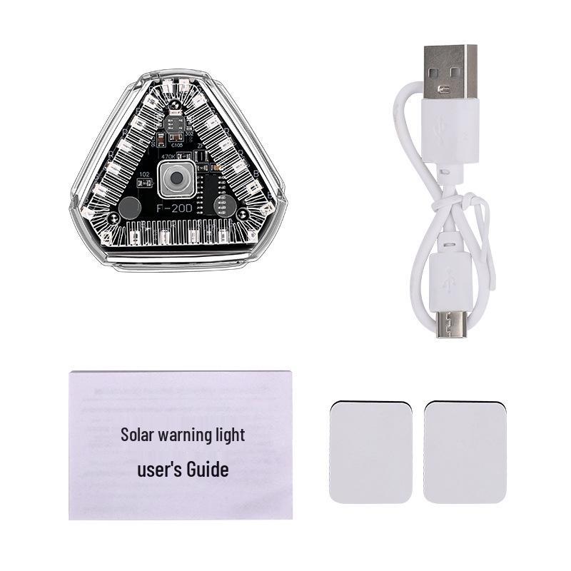 Solar-Powered Anti-Collision Flashing Brake Light for Cars and Motorcycles