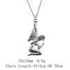 Valentine's Day Vintage Necklace Angel Wings 45cm Or 70cm Long Chain Necklace Women's Bags Choker Necklace