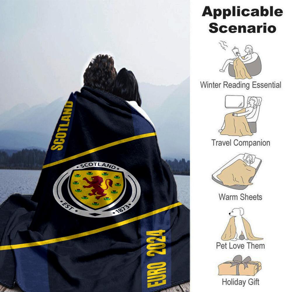 Scotland Print Flannel Blanket High Quality Warm Comfortable Cover for All Seasons Perfect for Gifts Home Decor