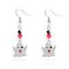 Halloween Costume Jewelry Alloy Earrings With Ghost And Spider Web Design For Men And Women