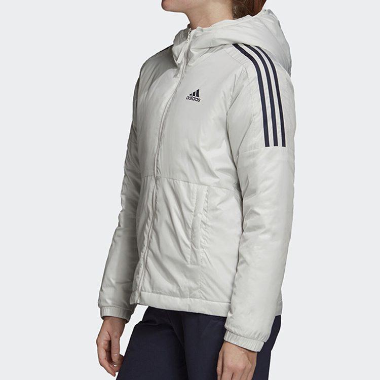 adidas Женские пуховики Белые С капюшоном Умеренные Другое GH4600