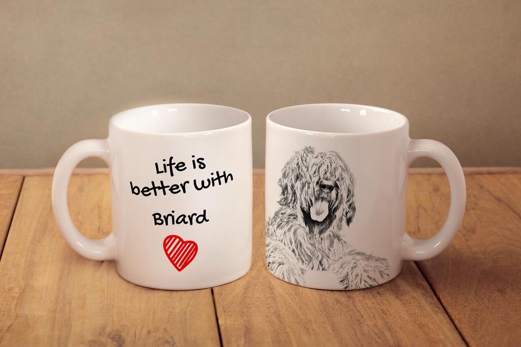 Briard, Berger de Brie - cup with a dog, cup with a photo, personalized gift from the Art-Dog brand