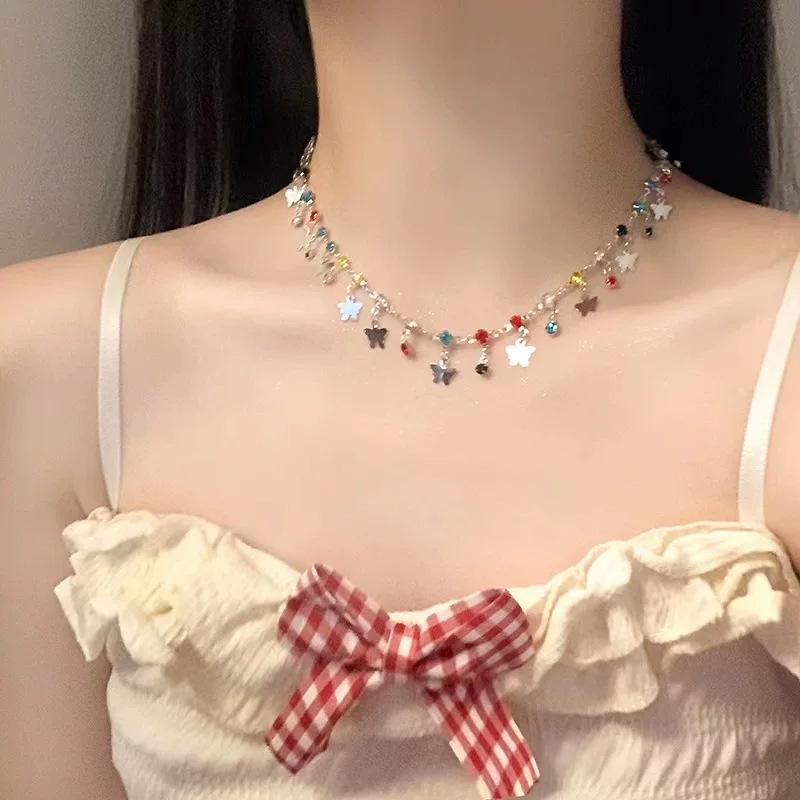 Pearl Necklace Versatile Design High Sense Light Luxury Collarbone Chain Love Pendant Jewelry