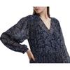 Uniqlo Платье-миди с длинным рукавом из плиссированного шифона с принтом, коллаборация с Клэр Уэйт Келлер, женские платья 462602-68