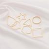 2Pcs Copper Geometry Accessories Platting 14K Gold Color For Jewelry Making DIY Earring Charm Decoration