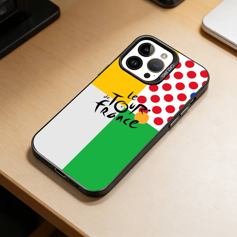 Чехол для телефона T-Tour de France для iPhone 17,16,15,14,13,12,11 Plus,Pro Max,XS, Цветной Серебристый Чехол для телефона Funda Cover