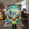 1Pc Easter Pokemon Print Flannel Blanket, High quality Comfortable for All Seasons, Home Decor, Warmth and Comfort, Perfect for Christmas Gifts