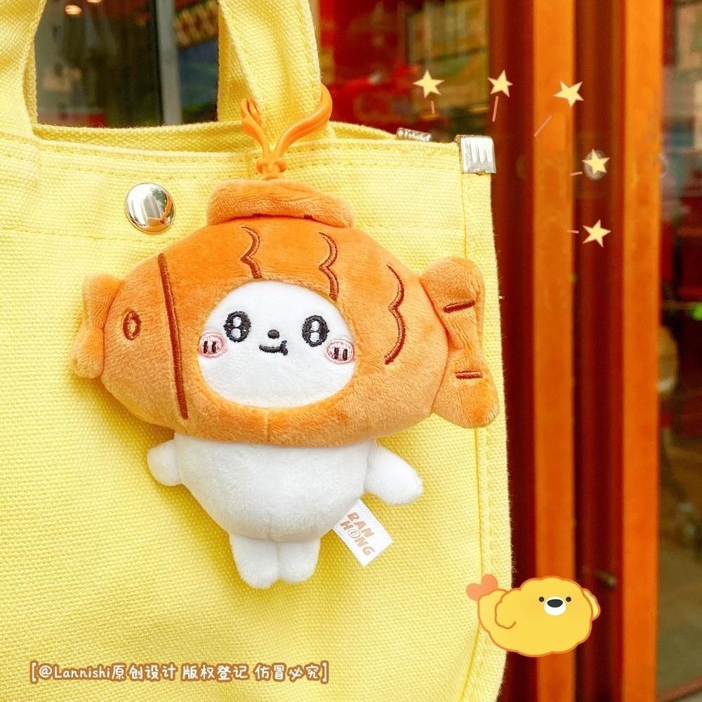 Cocoa Cat Snapper Keychain Japanese Style Schoolbag Pendant Cute Snapper Head Keychain